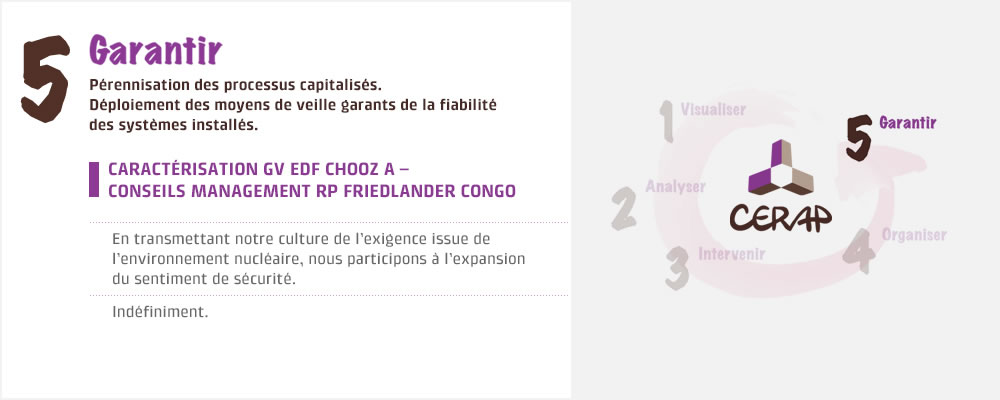 Visualiser Analyser Intervenir Organiser Garantir